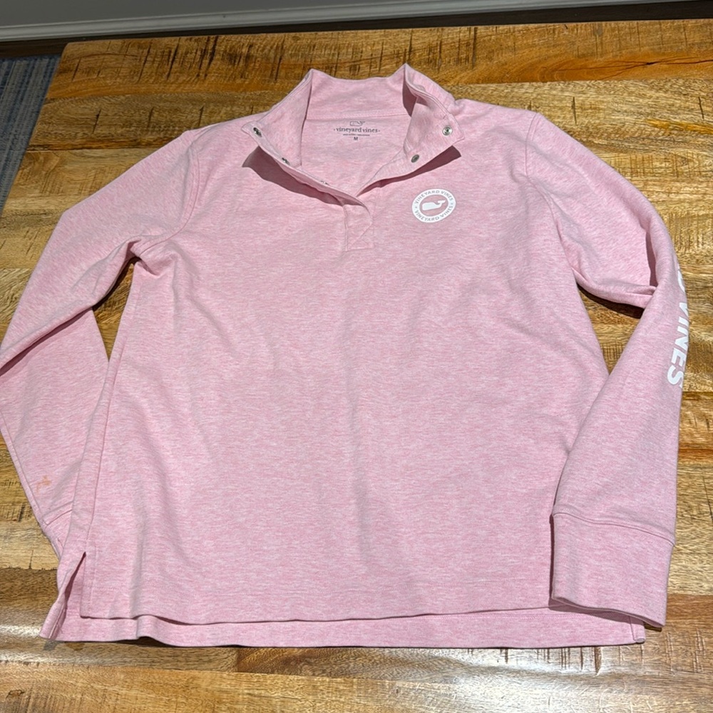 Vineyard vines polo shirt long sleeve woman M pink